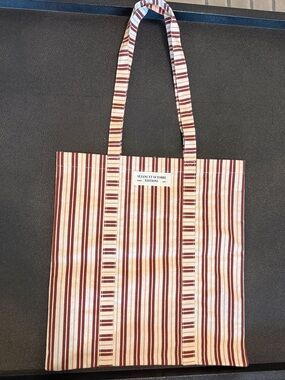 Sezane Striped Tote Bag - Brown and Cream One size NEW